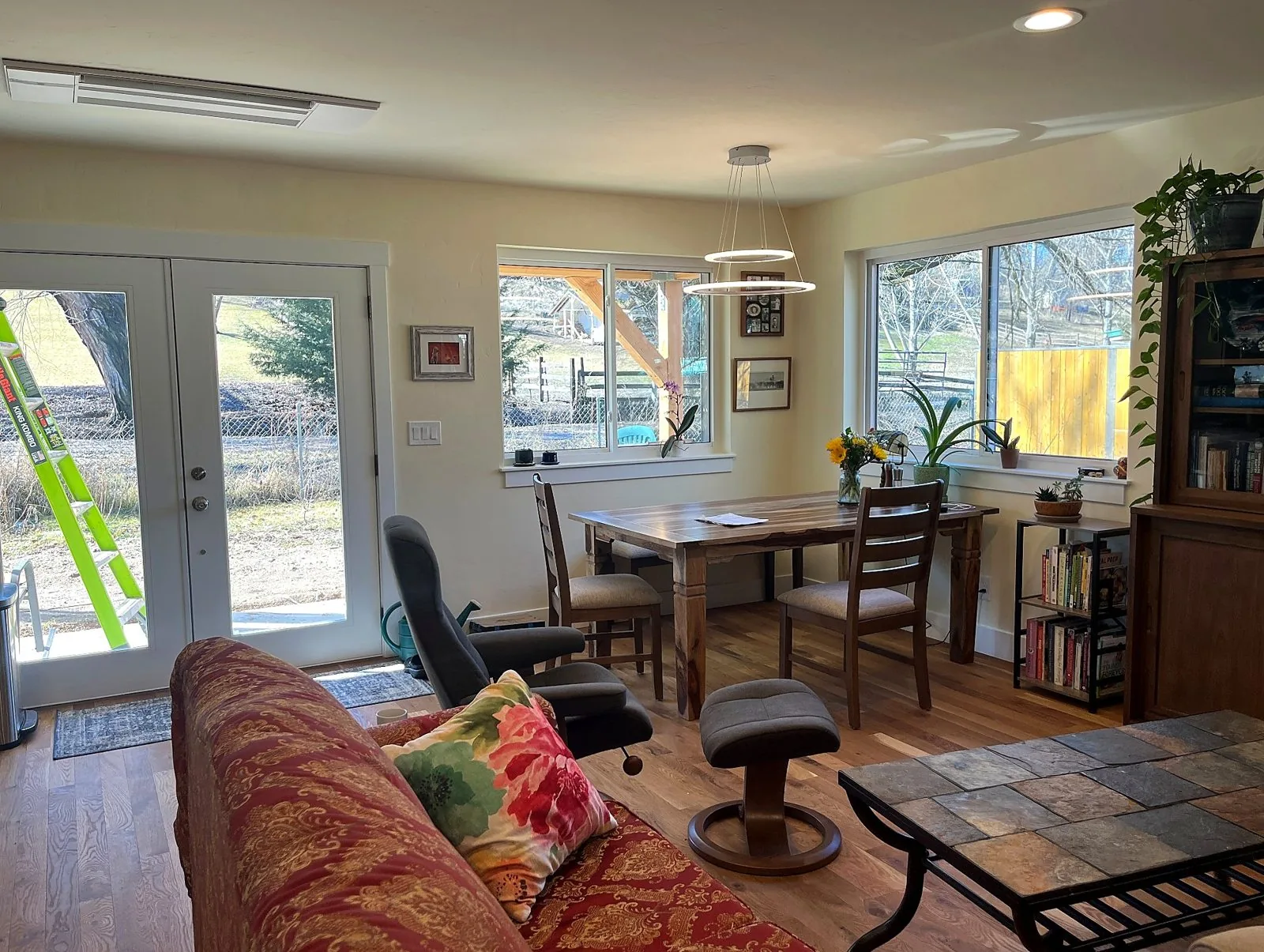 Brookman ADU dining area with large windows